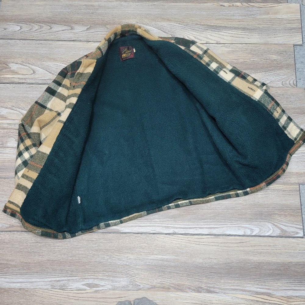 Vintage John Blair Plaid Winter Jacket Mens Size Large Green And Tan - Picture 5 of 8